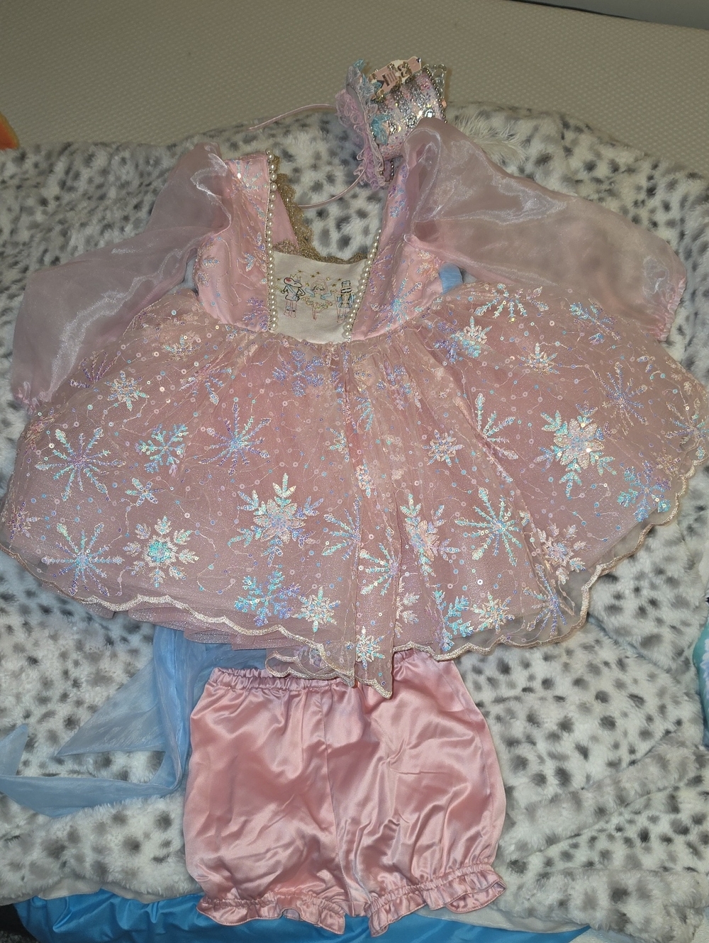 Bitty Bundles Of Joy M Joy Pink Sparkle Princess Kids Dress with Bloomers